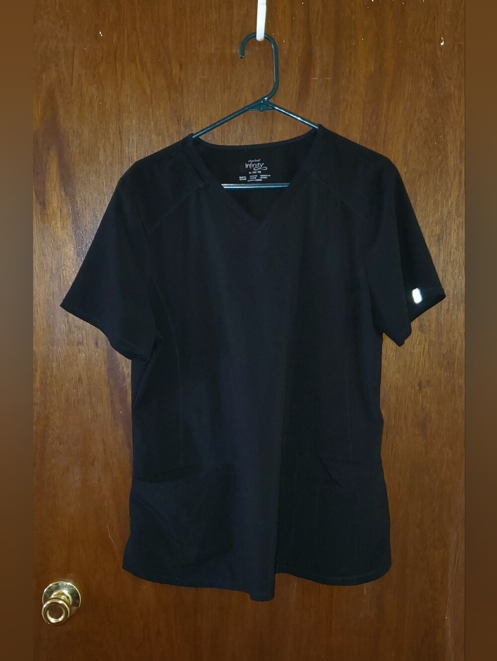 Cherokee Infinity Black Scrub Top Sz Xl